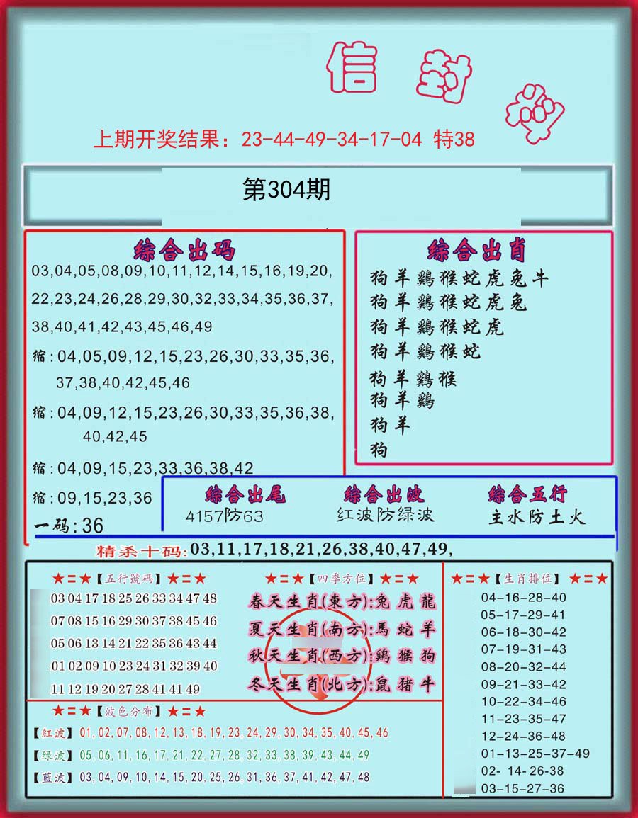 2024304期信封料