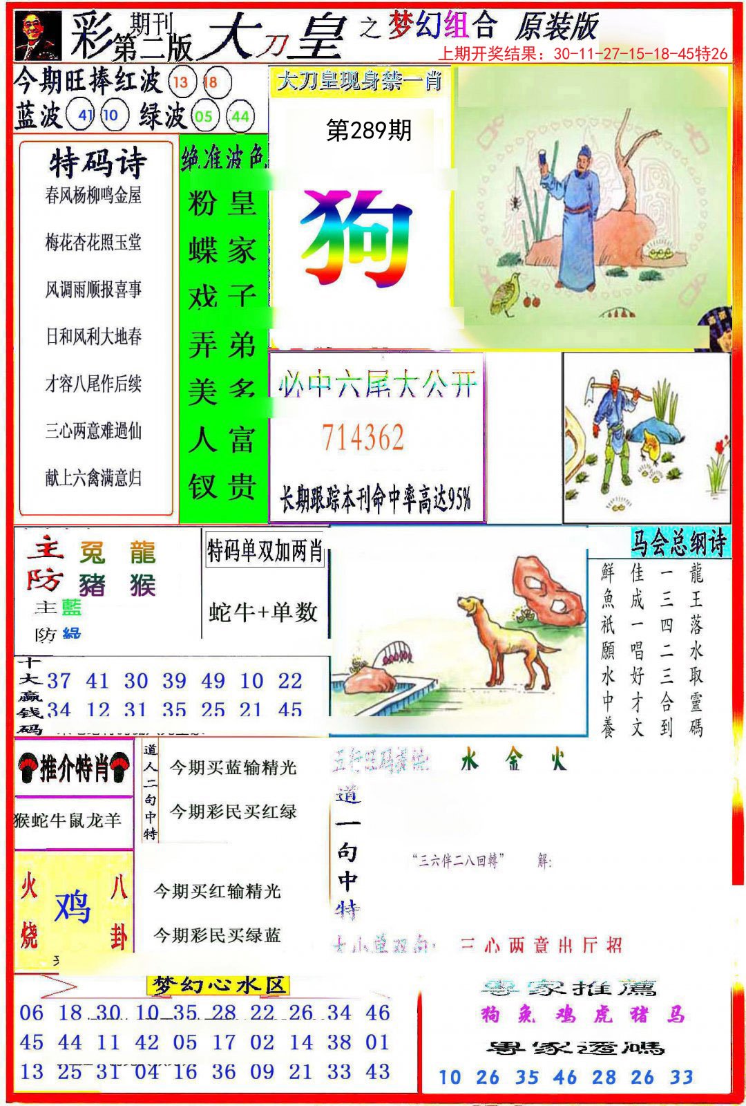 2024289期大刀皇之(梦幻组合)