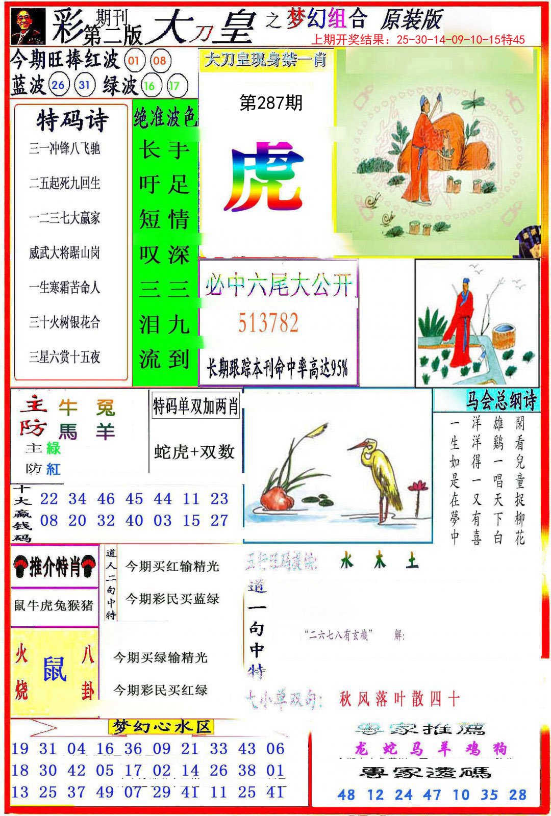 2024287期大刀皇之(梦幻组合)
