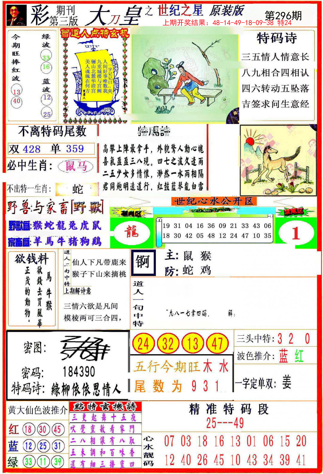 2024296期大刀皇之(世纪之星)