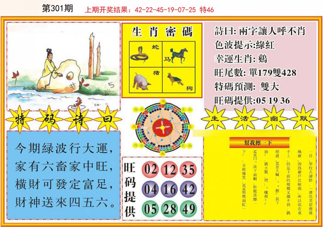 2024301期台湾八卦解宝图