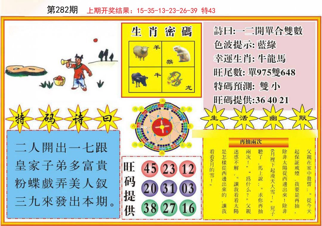 2024282期台湾八卦解宝图