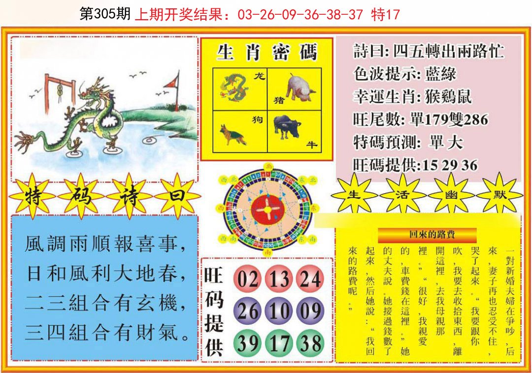 2024305期台湾八卦解宝图