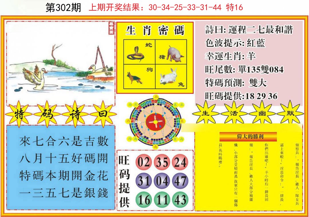 2024302期台湾八卦解宝图