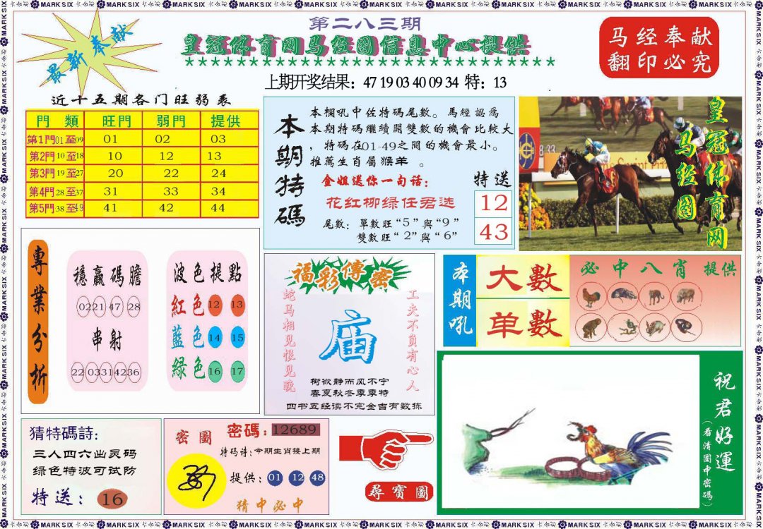 2024283期体育网马经图