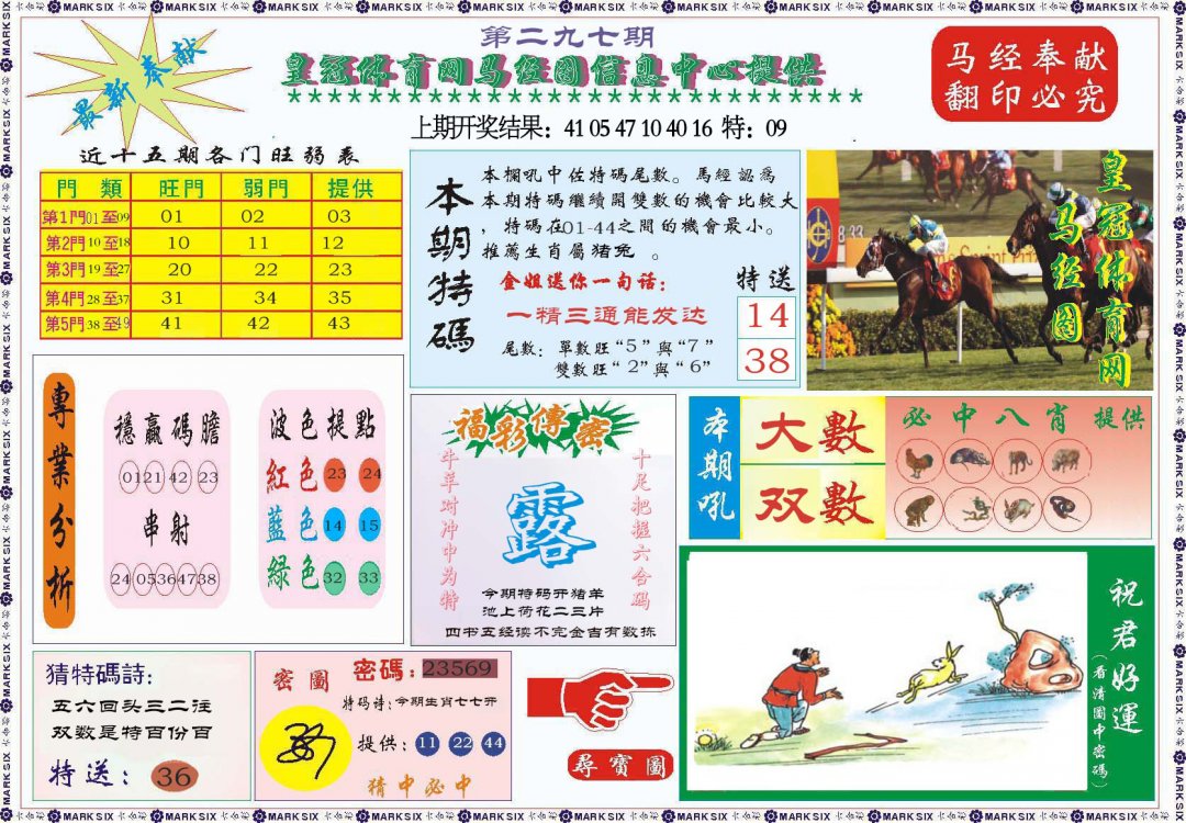 2024297期体育网马经图