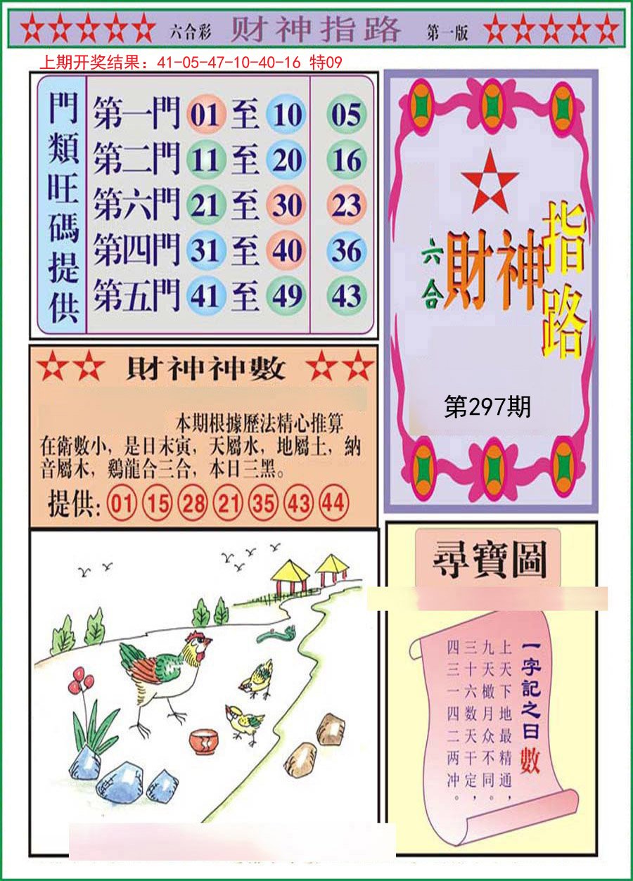 2024297期财神指路A