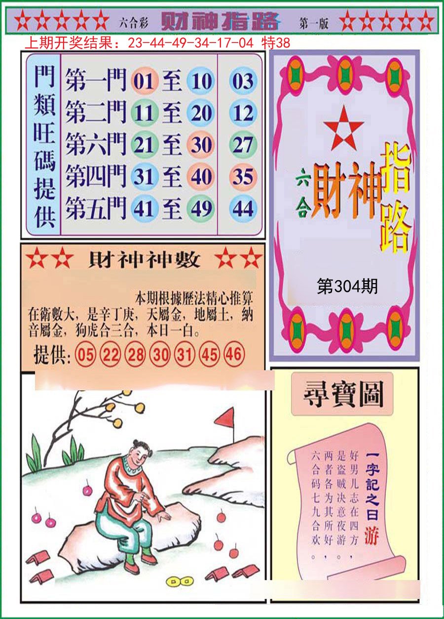 2024304期财神指路A