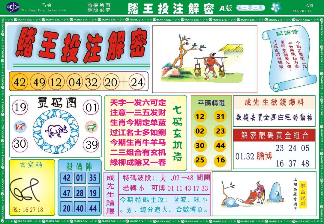 2024303期赌王投注解密