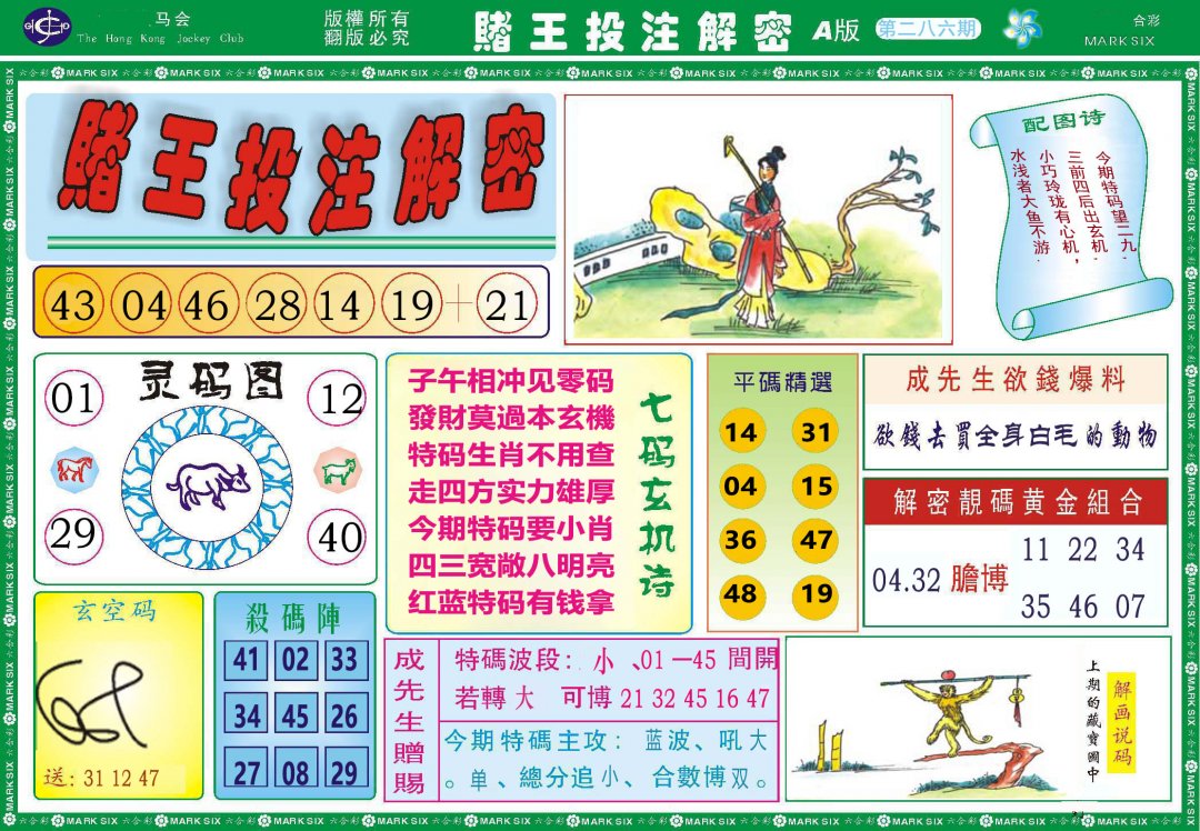 2024286期赌王投注解密