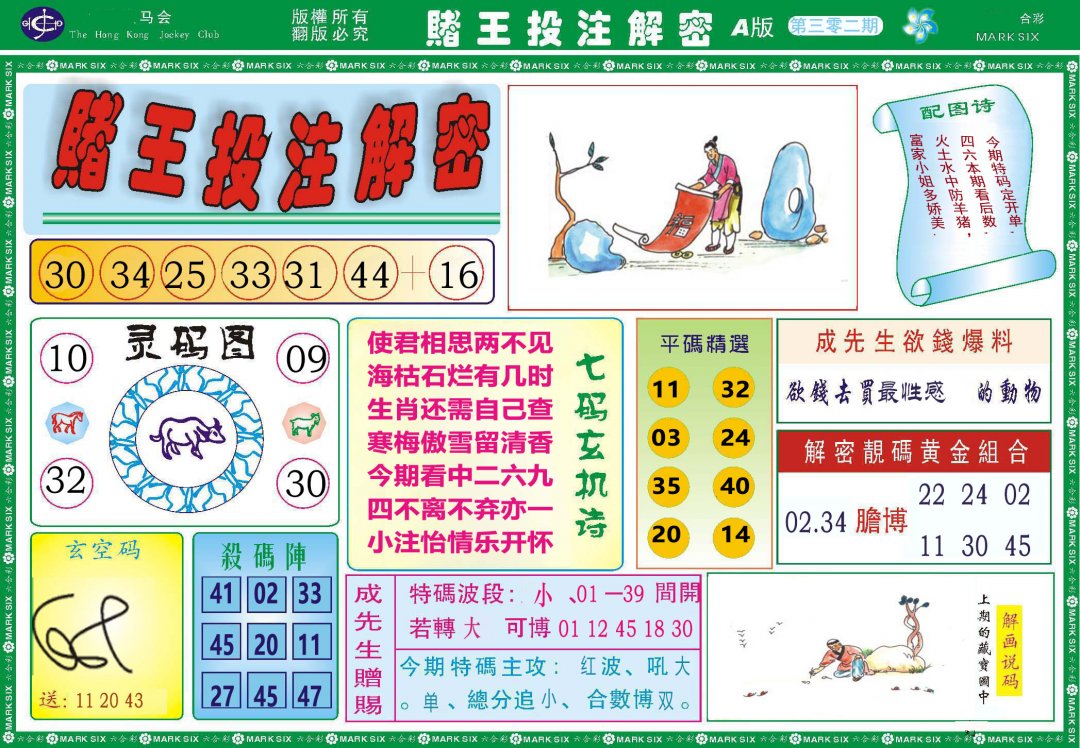 2024302期赌王投注解密