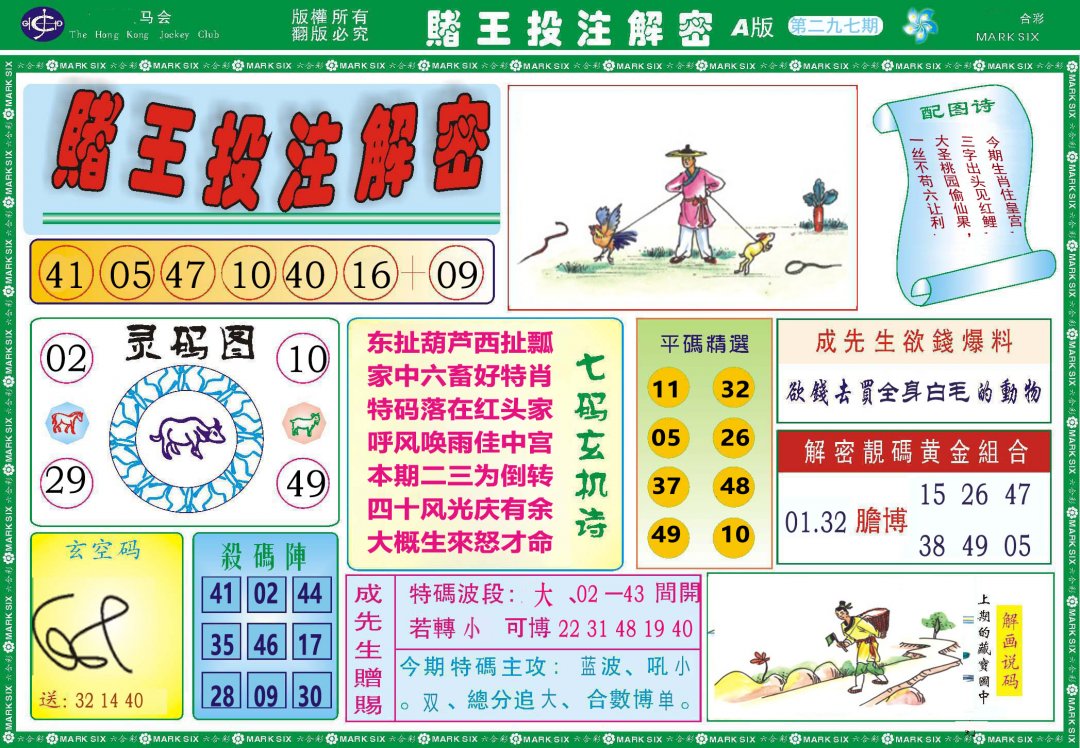 2024297期赌王投注解密