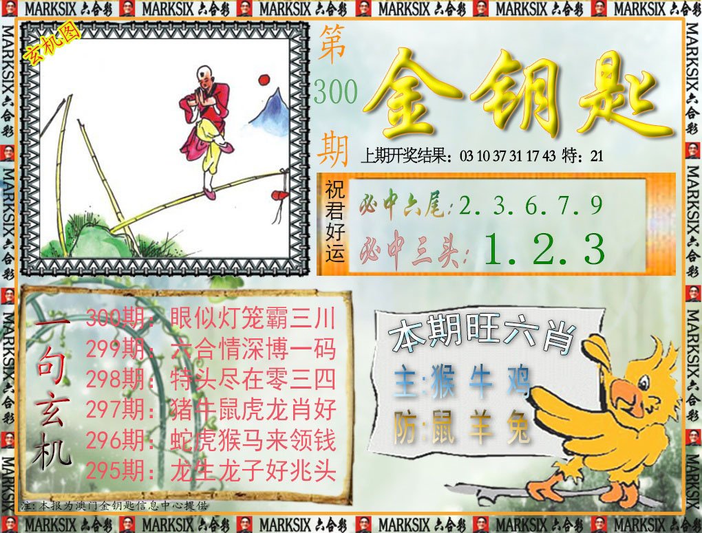 2024300期金钥匙