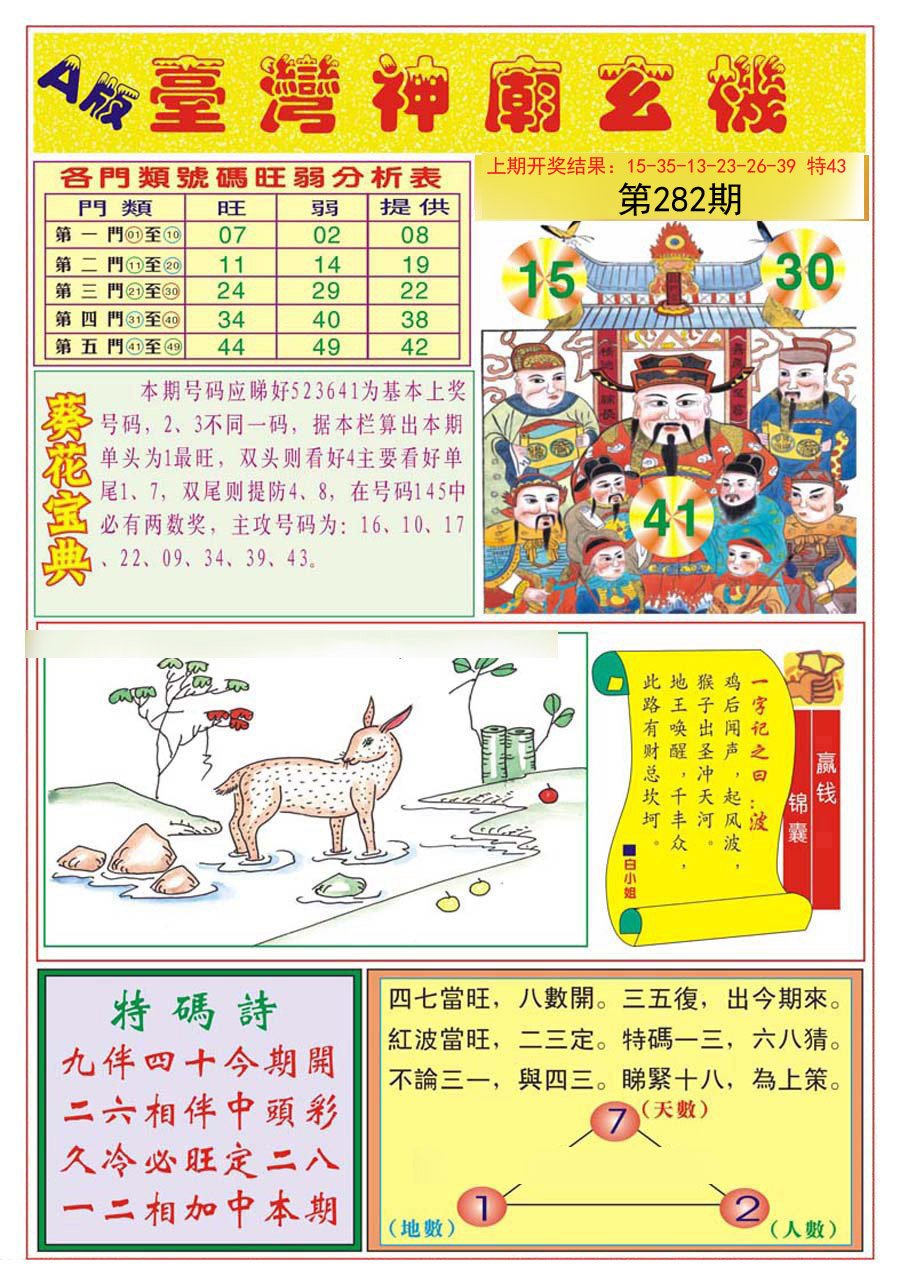 2024282期台湾神庙A