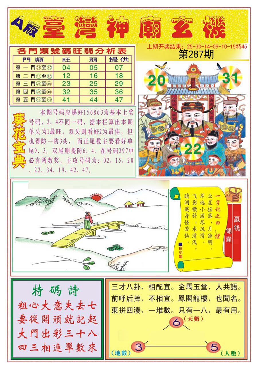 2024287期台湾神庙A