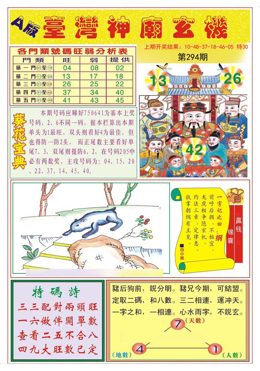 2024294期台湾神庙A