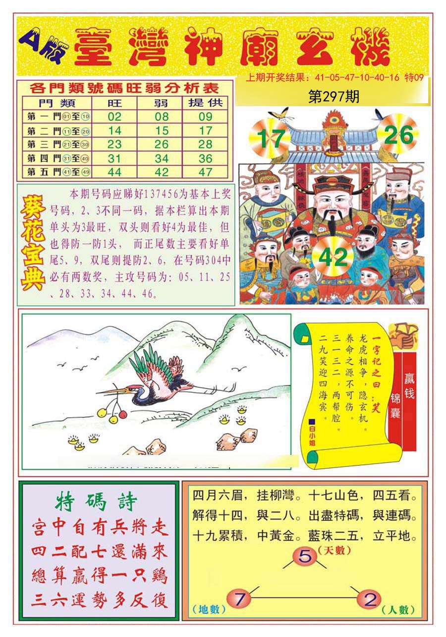 2024297期台湾神庙A