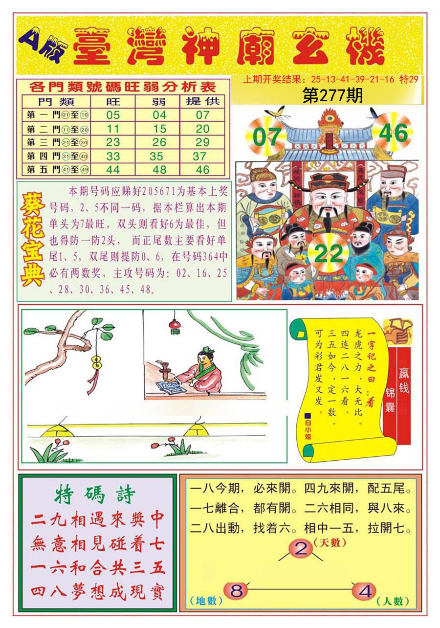 2024277期台湾神庙A