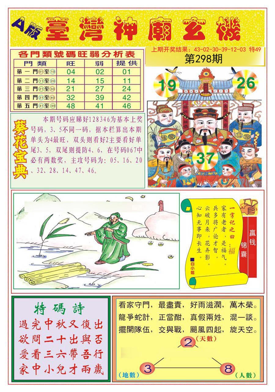 2024298期台湾神庙A
