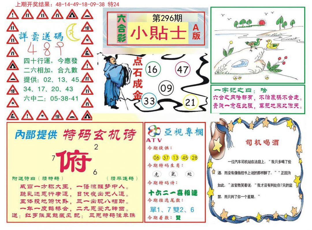 2024296期小贴士A