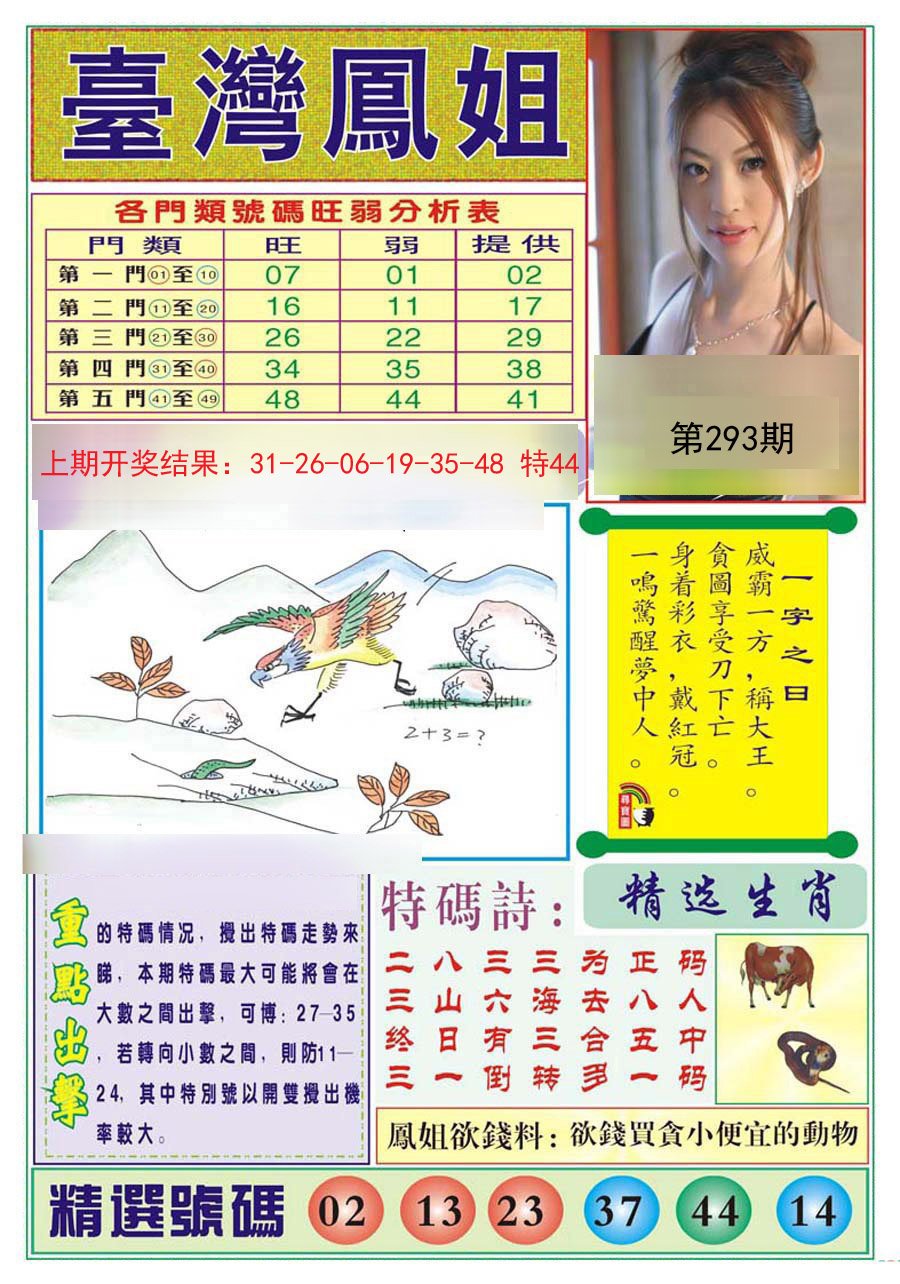 2024293期台湾凤姐