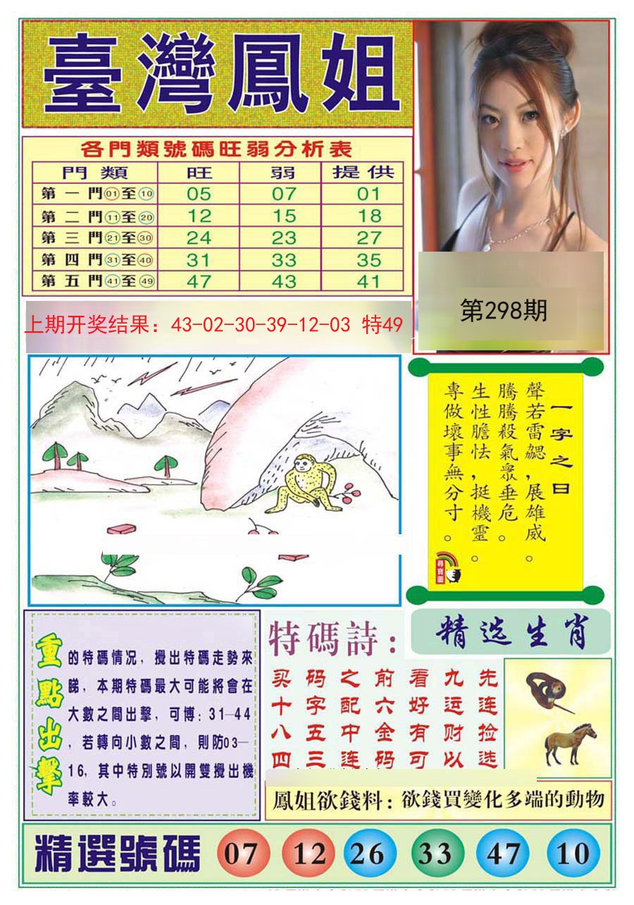 2024298期台湾凤姐