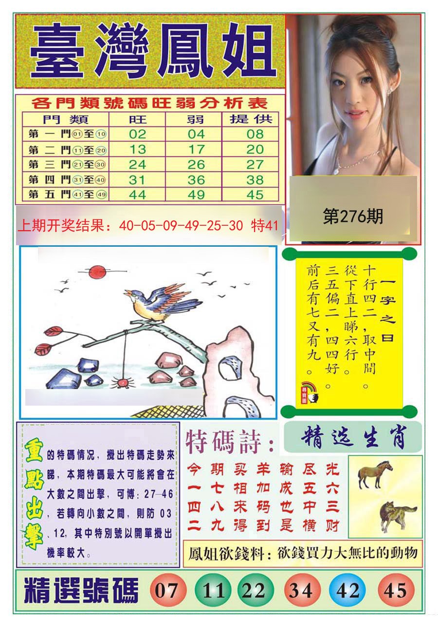 2024276期台湾凤姐