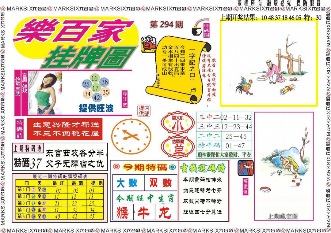 2024294期乐百家挂牌图