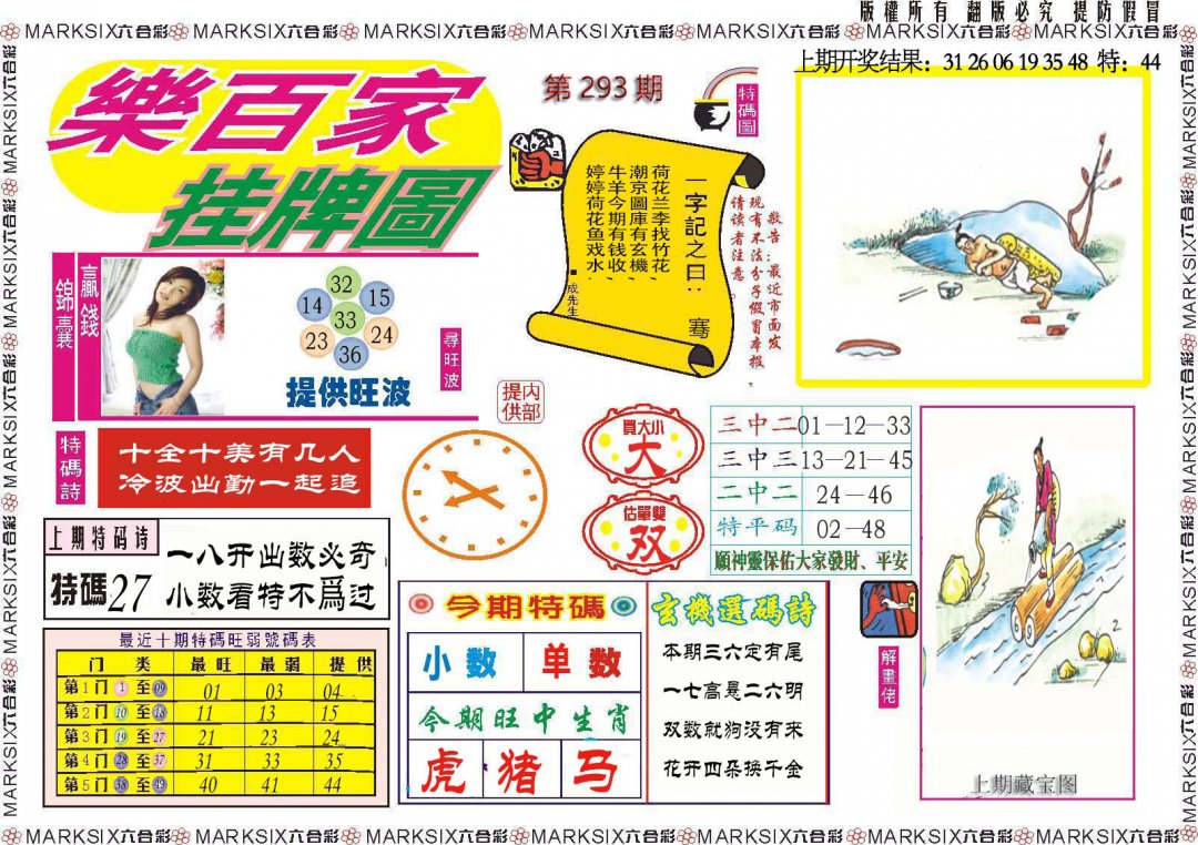 2024293期乐百家挂牌图