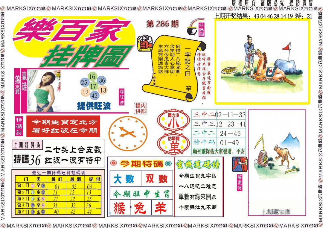 2024286期乐百家挂牌图