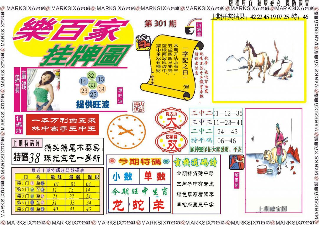 2024301期乐百家挂牌图