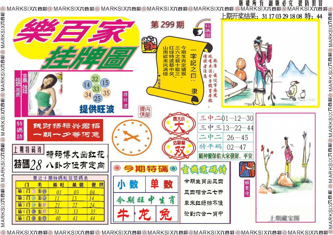 2024299期乐百家挂牌图