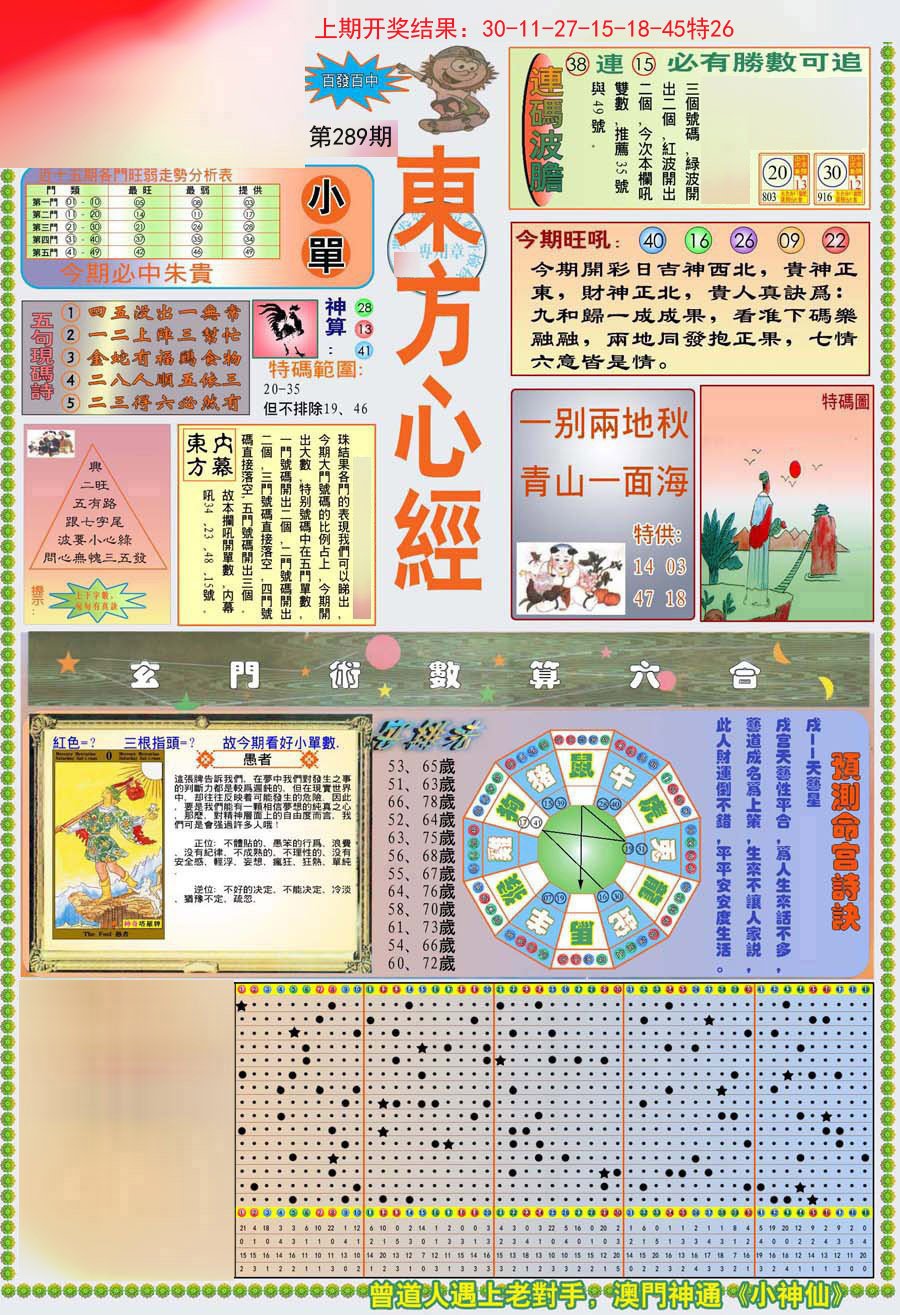 2024289期(新版)东方心经A