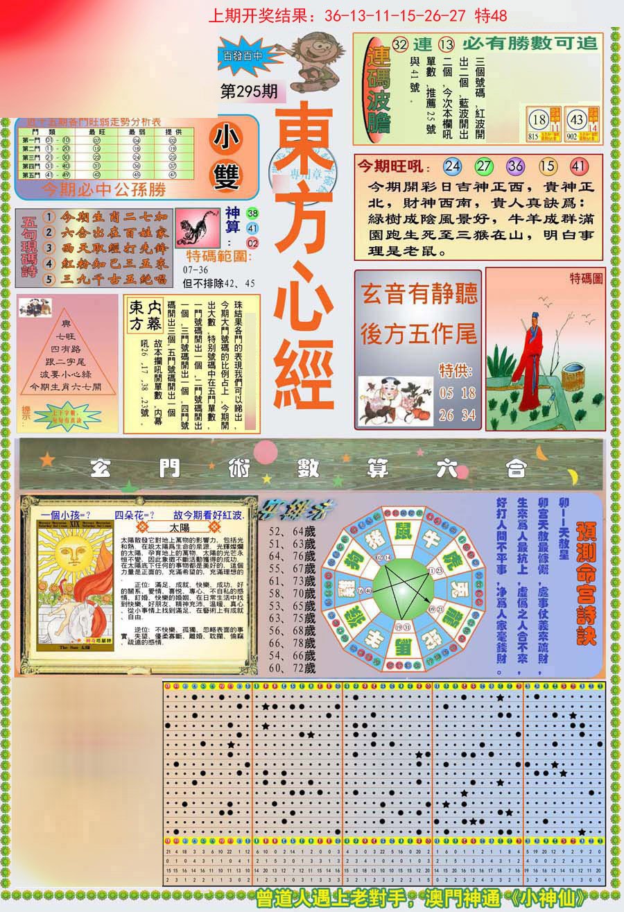 2024295期(新版)东方心经A