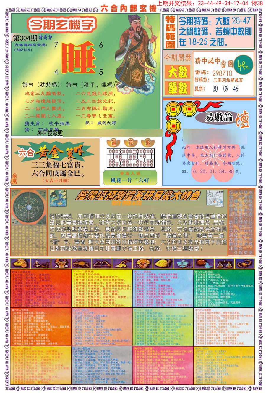 2024304期(新版)内部玄机B