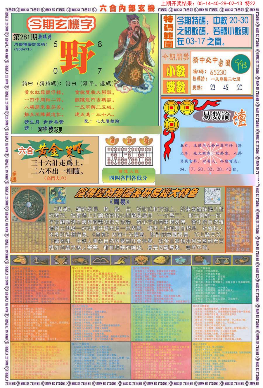 2024281期(新版)内部玄机B