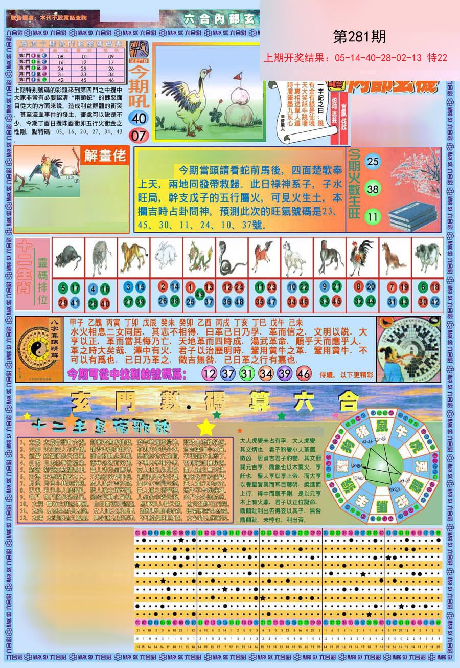 2024281期(新版)内部玄机A