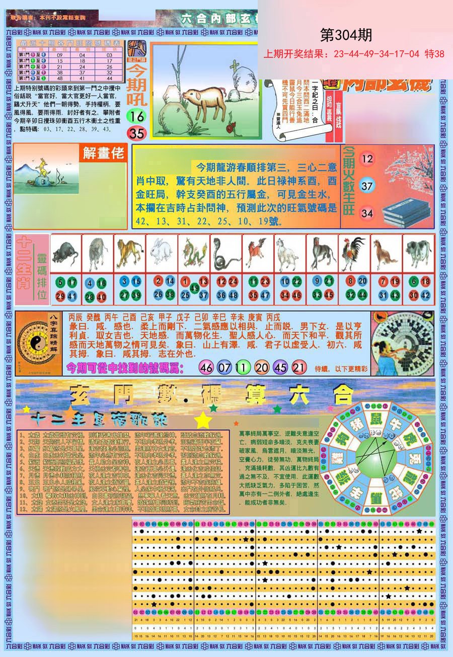 2024304期(新版)内部玄机A