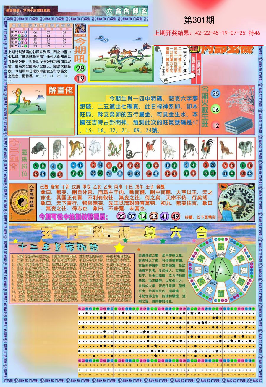 2024301期(新版)内部玄机A