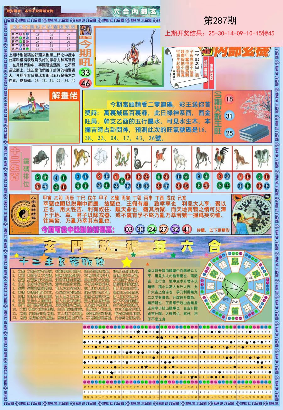 2024287期(新版)内部玄机A