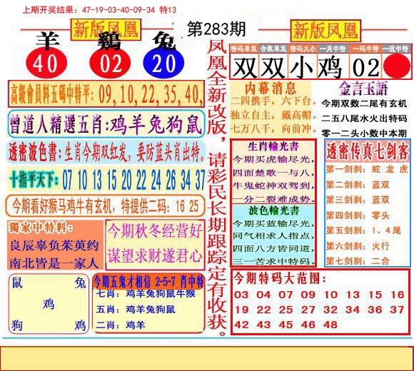 2024283期二代凤凰报