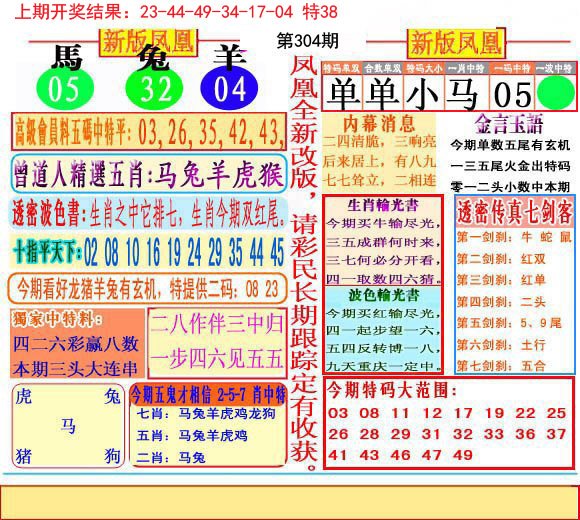 2024304期二代凤凰报