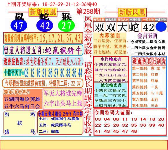 2024288期二代凤凰报