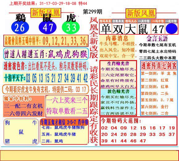 2024299期二代凤凰报