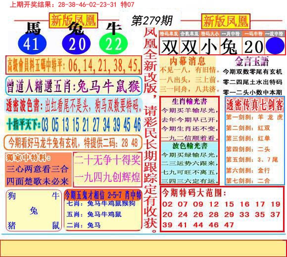 2024279期二代凤凰报