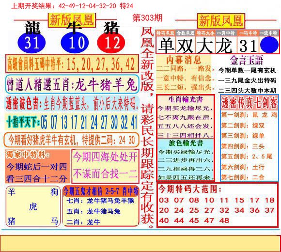 2024303期二代凤凰报