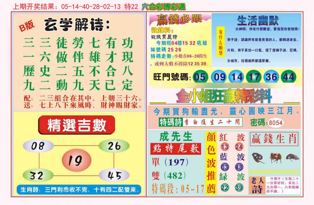 2024281期博彩通B