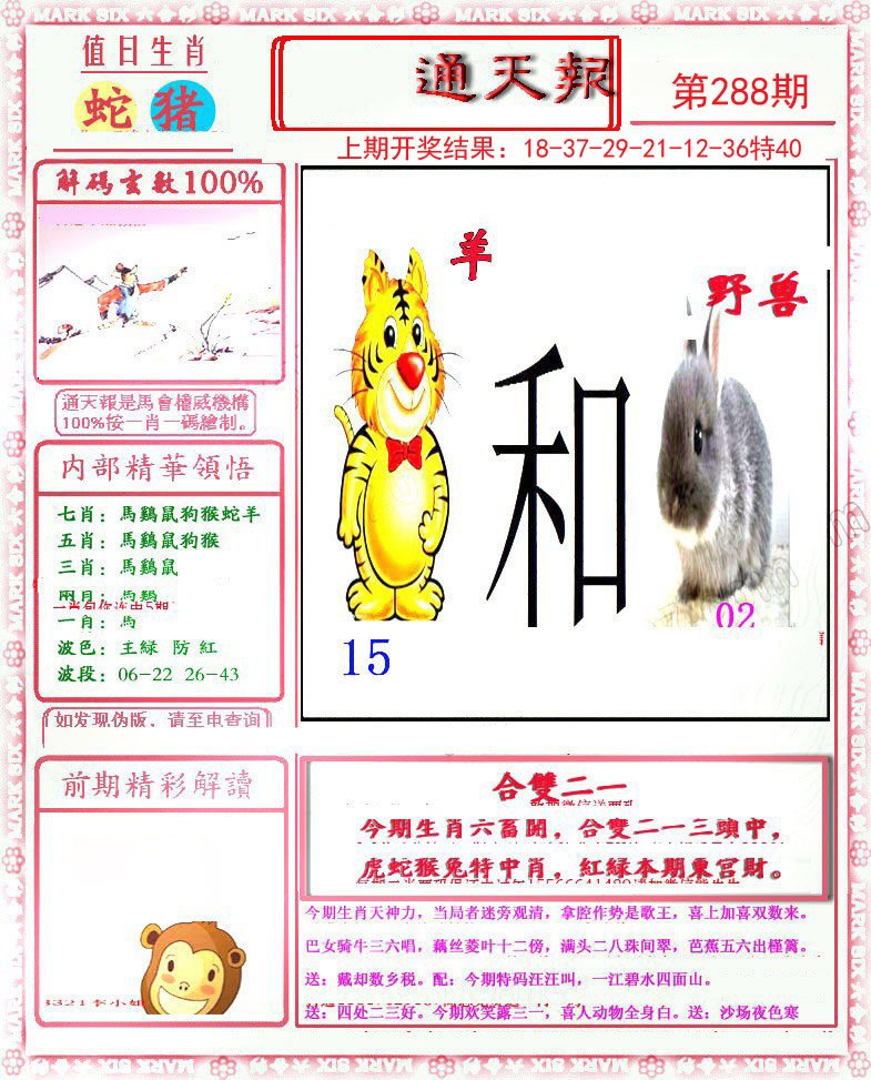 2024288期小喜通天报