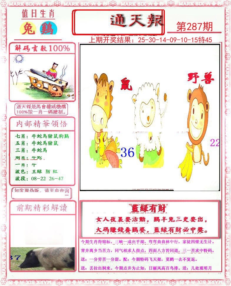2024287期小喜通天报