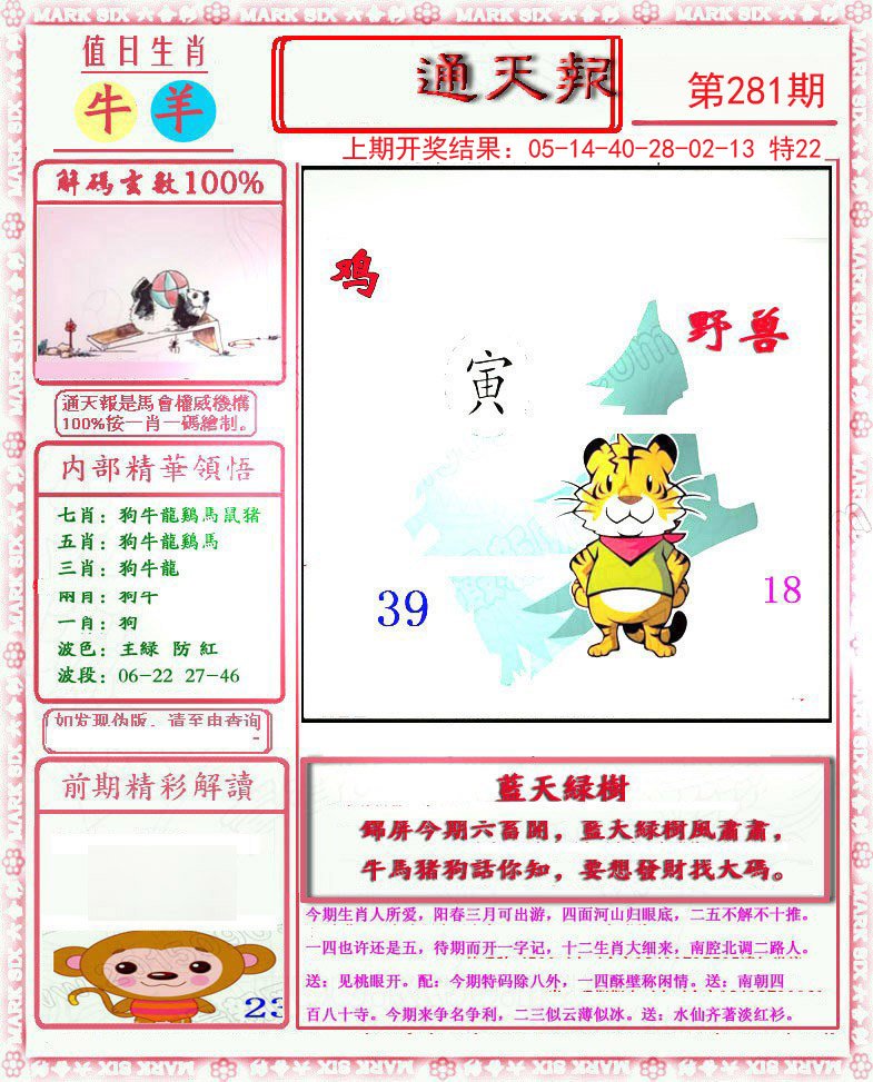 2024281期小喜通天报